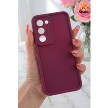 Fibaks Oppo A5 4g/5g 2025 Kılıf Kamera Korumalı Yumuşak Dokulu Darbe Emici Bordo Silikon Kapak
