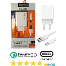 Genos Xiaomi Redmi K40 Game Enhanced Edition (12GB · 256GB) Uyumlu Hızlı Şarj Aleti + Type-C Kablo Set Qualcomm 3.0 (18W) Hızlı Şarj