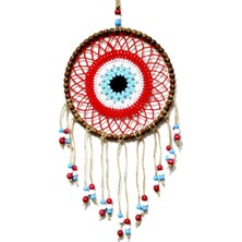 Yg Kırmızı Motifli Renkli Boncuklu El Yapımı Duvar Süsü