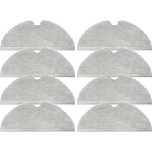 robotyedek Dreame L10 Pro Uyumlu Yüksek Kaliteli 8 Adet Mop-Tam Yüzey Mikrofiber ve Kalın