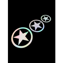 Otohousse 3'lü Yıldız Oto Sticker Hologramlı 20X8CM