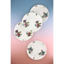 Bursa Porselen Dekor Belisya 4 Parça Porselen Servis Tabağı