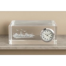 VeraGlobe Buğz Istanbul Tasarımlı Kristal Saatli Biblo