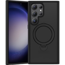 Galaxy S26 Ultra Uyumlu Kılıf M-Safe Şarj Özellikli Benks Standlı Mist Protective Kapak Siyah