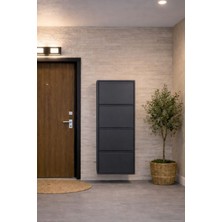 Effe Yapı Dekor Antrasit 4 Kapaklı Metal Ayakkabılık