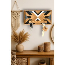 Dekoratif Ahşap Tablo Kapı Anahtar Askısı Duvar Anahtarlık