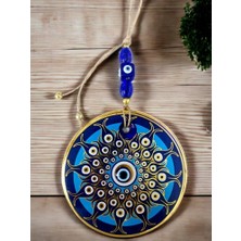 Yg Dekoratif Desen Nazar Boncuklu Duvar Süsü Cam Duvar Dekoru