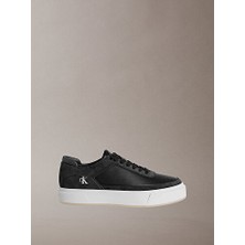 Calvin Klein Erkek Basket Cupsole Deri Detaylı Sneaker