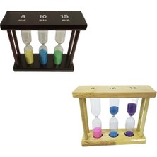 Yg 3'lü Ahşap 5-10-15 Dk Kum Saati