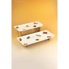 Bursa Porselen Dekor Cupcake Porselen Iki Katlı Sunumluk