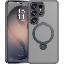 Galaxy S26 Ultra Uyumlu Kılıf M-Safe Şarj Özellikli Benks Standlı Mist Protective Kapak Gri