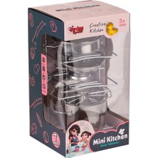 GYN 683E Çelik Tencere Tava Raflı 8 Parça -Vardem Oyuncak