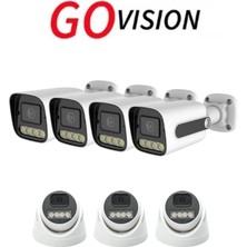 Go Vision 7 Adet Ip Güvenlik Kamerası - 5mp Dış Mekan Kamera, 3.6mm Lens, Poe, Warm LED Gece Görüşlü