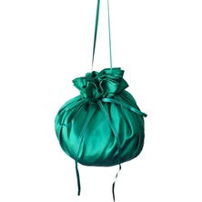 Moda Nur Gelin Kına Takı Kesesi, Takı Çantası , Yeşil Renk, Gelin Takı Kesesi