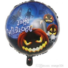 VeraGlobe Buğz Happy Halloween Balkabağı Folyo Balon 18 Inç