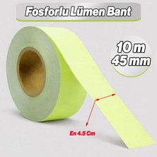 Badem10 Fosforlu Foto Lümen Bant Açık Yeşil 4,5cm x 10M Kendinden Yapışkanlı Gece Parlayan Güvenlik Bandı