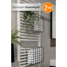 Orvila Asılabilir Havlupan Düzenleyici Banyo Havluluk Kurutma Sepeti Tuvalet Kağıdı Organizeri 2 Adet