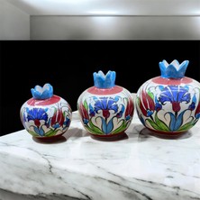 Loremp El Yapımı Seramik Çini Nar Seti Bereket & Şansın Sembolü