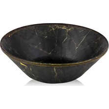 Tria Hibrit Ahşap Rölyefli Kase 6 Adet 15 cm Abanoz Desenli