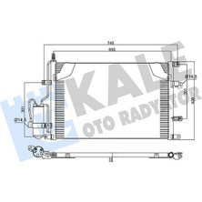 Kale 360345 - Klima Radyatörü Volvo S60 I 384 2.0t 00-10 S80 I 184 2.0t 98-06 V70 Iı 285 2.4 01-07 XC70 I Cross Country 295 2.5t Xc Awd 02-07 Kurutucu Ile Brazıng Al-Al 655×436X22