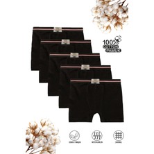 Özkan Underwear Özkan 0711 5'li Paket Erkek Çocuk %100 Pamuklu Esnek Yumuşak Boxer Şort