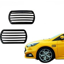 Otohousse Yan Sinyal Çerçevesi Kafesli Izgaralı Kapak 2'li 10X5CM Parlak Siyah