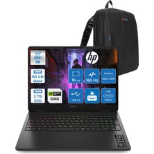 Hp Omen Slim Gaming Intel Ultra7 255H Aı 80GB Ddr5 2tb SSD Rtx™ 5060/8GB  16"2k (1920 x 1200)165 Hz, 3 Ms 400 Nits, 100% Srgb Freedos Taşınabilir Bilgisayar CK9L3EAF29+ZETTAÇANTA