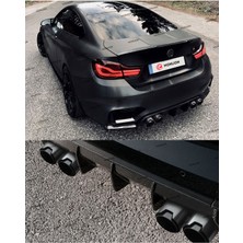 Monlion Egzoz Ucu Bmw M Modeli Içi Siyah 90 mm Çiftli Set