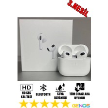 Genos Xiaomi Redmi K30 5g Racing Uyumlu 3.nesil Bluetooth Kablosuz Kulaklık Premium Beyaz (SN883743)