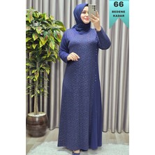 Elmas Tesettür Kadın Giyim Büyük Beden Taşlı Simli Rahat Kalıp Tesettür Elmas Elbise