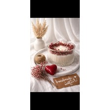 Çiçek Kokulu Cipso Dekorlu El Yapımı Kase Mum