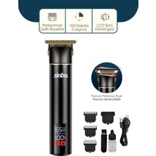 Go İthalat USB Şarjlı - LCD Göstergeli Saç - Sakal Kesme Traş Makinesi Alüminyum Alaşımlı Gövde SHC-1907 (4832)