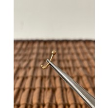 Aida Jewelss 316 L Cerrahi Çelik 3 Top Tasarım Altın 10M X1,2mm   Kaş Daith Snug Rook Labret Piercing