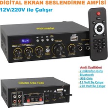 Digital Ekran Seslendirme Amfisi (Usb/sd/uk Bluetooth Eko-2 Mik. Girişli)