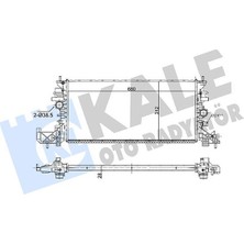 Kale 357255 - Radyatör Al/brz Opel Astra K B16 1.0 1.2 1.4 1.6 Turbo 1.5crdı 1.6cdtı 15 mt