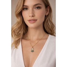 Solare Accessories Altın Kaplama Zirkon Taşlı Kolye