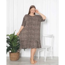 Asel Ekstra Büyük Beden Pamuklu Elbise