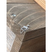 Aida Jewelss 925 Ayar Gümüş Kubik Zincir Sallantılı Helix Tragus Kıkırdak Piercing Gümüş Piercing