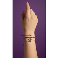 3 'lü Marteniçka Şans Bilekliği Yıldız, Nazar Boncuğu Figürlü, Asansörlü Ayarlamalı