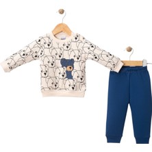 Kidzes %100 Pamuk Figürlü Erkek Bebek 2'li Takım