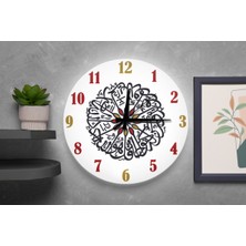 M&H Quality Modern Islami Desenli Sessiz Duvar Saati – Şık ve Dekoratif Tasarım