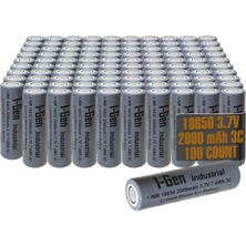 I-Gen Batteries Industrial E001 Inr 18650 3.7V 2000 Mah 3c 7.4WH Li-Ion Şarjlı Pil Düz Başlı Lityum Pil