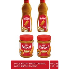Lotus Biscoff Creamy Krem 400 G X2 + Biscoff Topping Sos 1 kg X2 Avantaj Seti