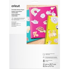 Cricut 2011743 Prıntable Stıcker Kağıdı A4 - 8 Sayfa Beyaz
