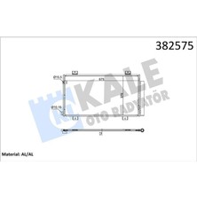 Kale 382575 - Honda Cıvıc x Fc 1.6i-Dtec 16 Kurutucu Ile Brazıng Al/al 675×376X12 Klima Radyatörü