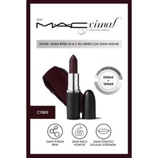 M.A.C Yoğun Renk ve Dolgun Görünüm Veren Saten Bitişli Dudak ve Yanak Için Ruj-Cyber 3.5gm KEYO455