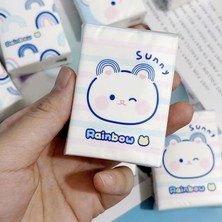 Mahi Max 9'lu Paket Rainbow Figürlü Desenli Yumuşak Hijyenik Dayanıklı Beyaz Kağıt Mendil Mini Cep Mendili