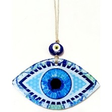 Yg Mavi Göz Modelli Füzyon Cam Duvar Dekorasyonu