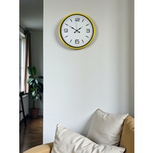 Pazarcan Zentime 36 cm Sarı Dekoratif Duvar Saati
