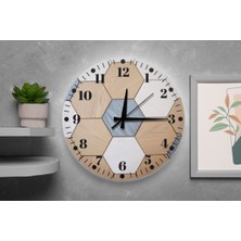 M&H Quality Modern Desenli Duvar Saati – Sessiz Akar Mekanizma, Şık Dekoratif Tasarım